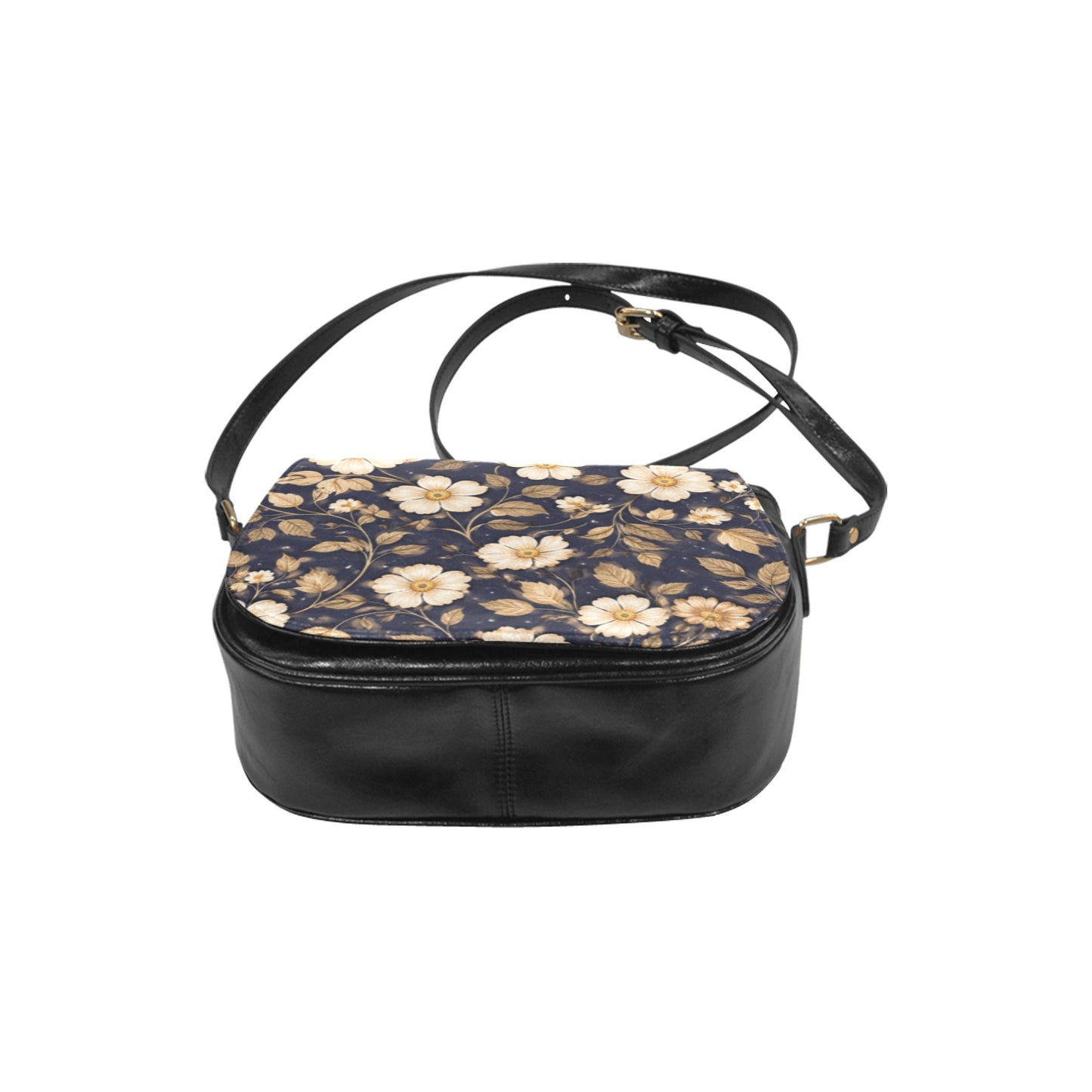 Saddle Bag mit floralem Muster – Crossbody Tasche aus PU-Leder