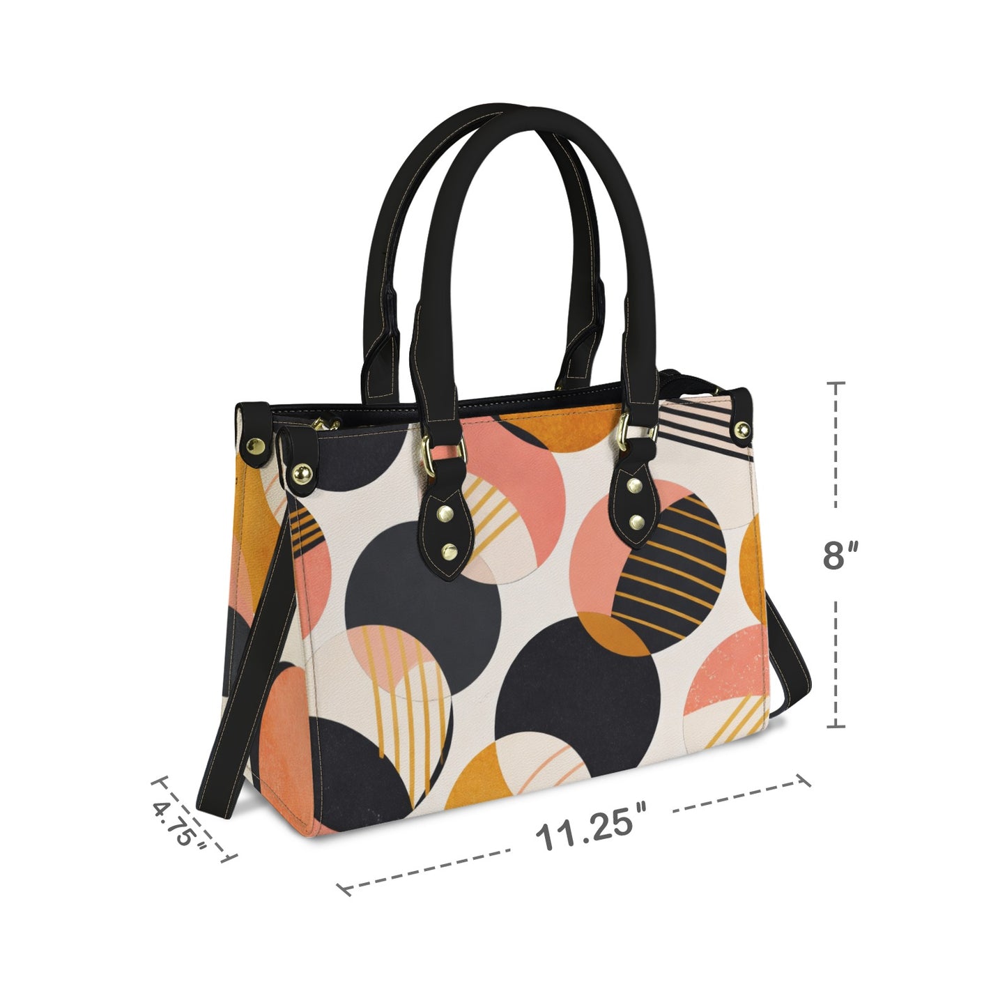 Damenhandtasche mit modernem Kreis-Design