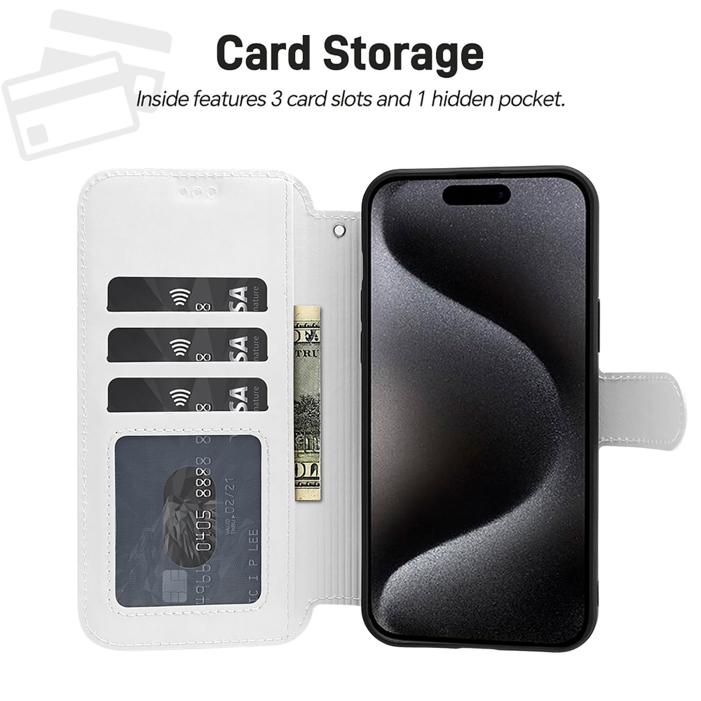 iPhone 15 Pro Max – Klapphülle mit Kartenfächern
