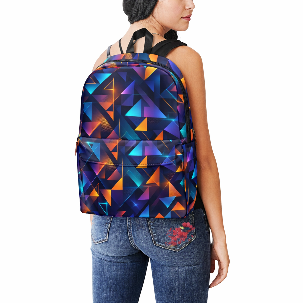 Moderner Rucksack – Geometrisches Design & Wasserdicht