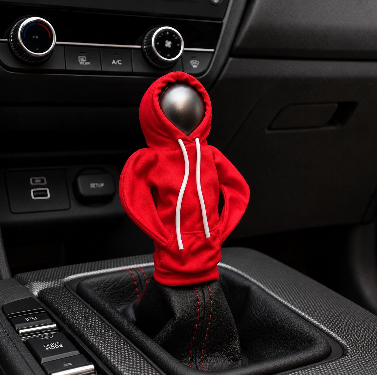 Auto Schaltknauf Hoodie Weiß