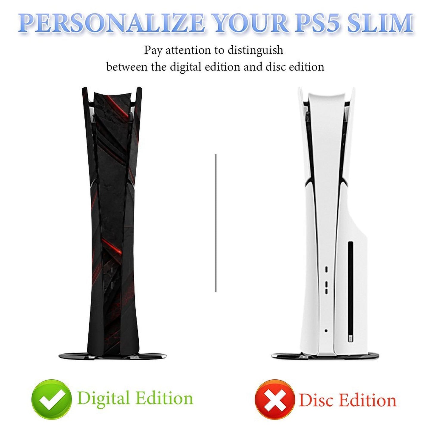 PS5 Slim Konsolen-Sticker (Digitale Edition)