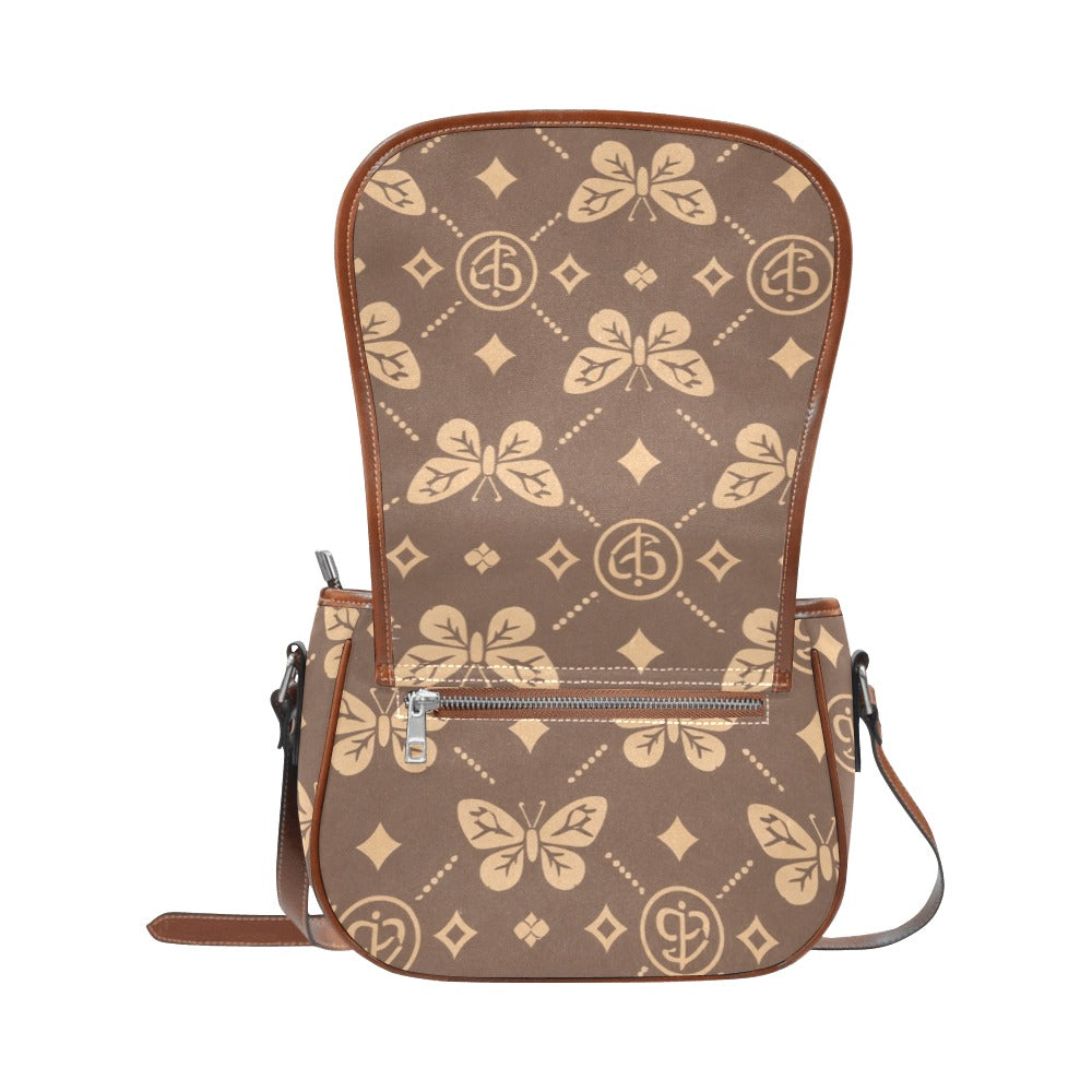 Elegante Saddle Bag mit Schmetterlingsmuster