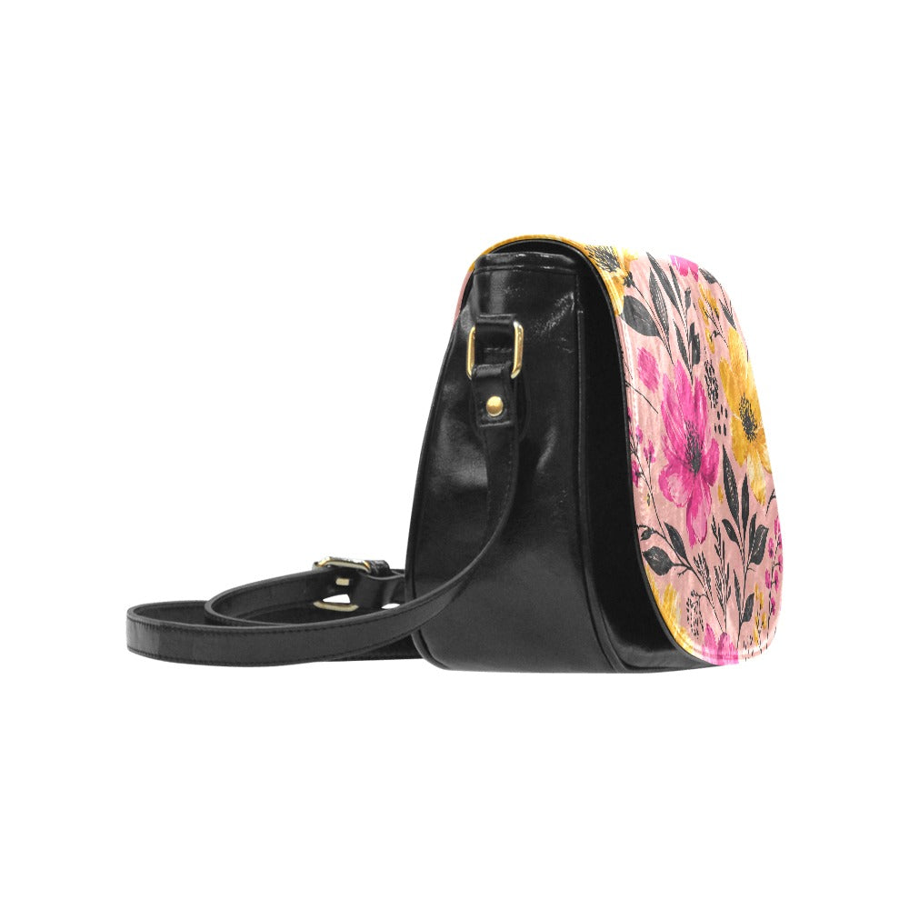 Damen Umhängetasche mit Blumenmuster