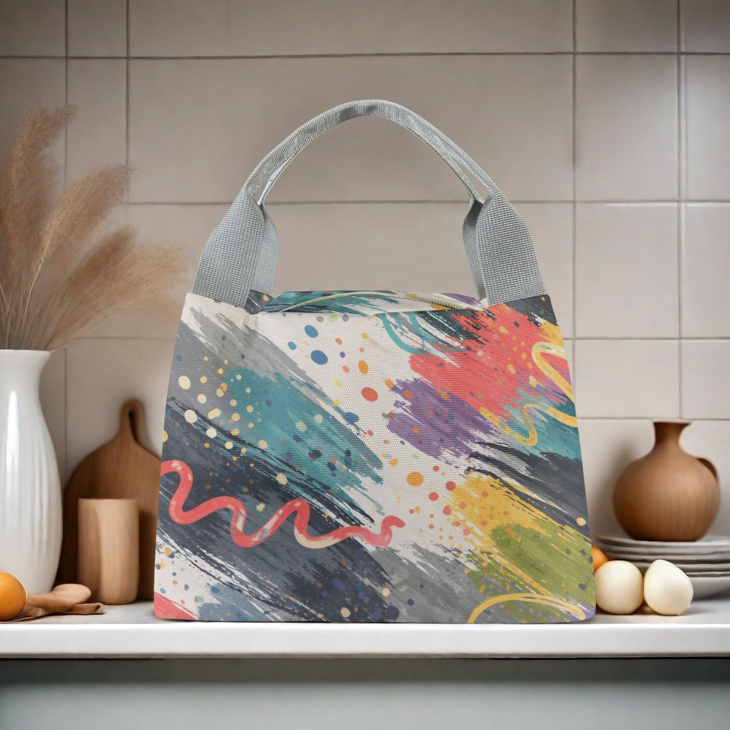 Bunte Lunchtasche – Kompakt & Stylisch