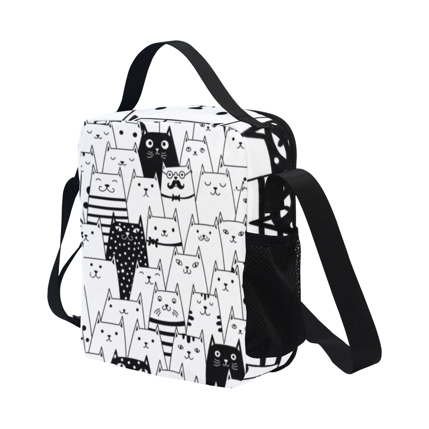 Kinder Lunch-Tasche mit Katzenmotiv – Isolierte Crossbody Tasche