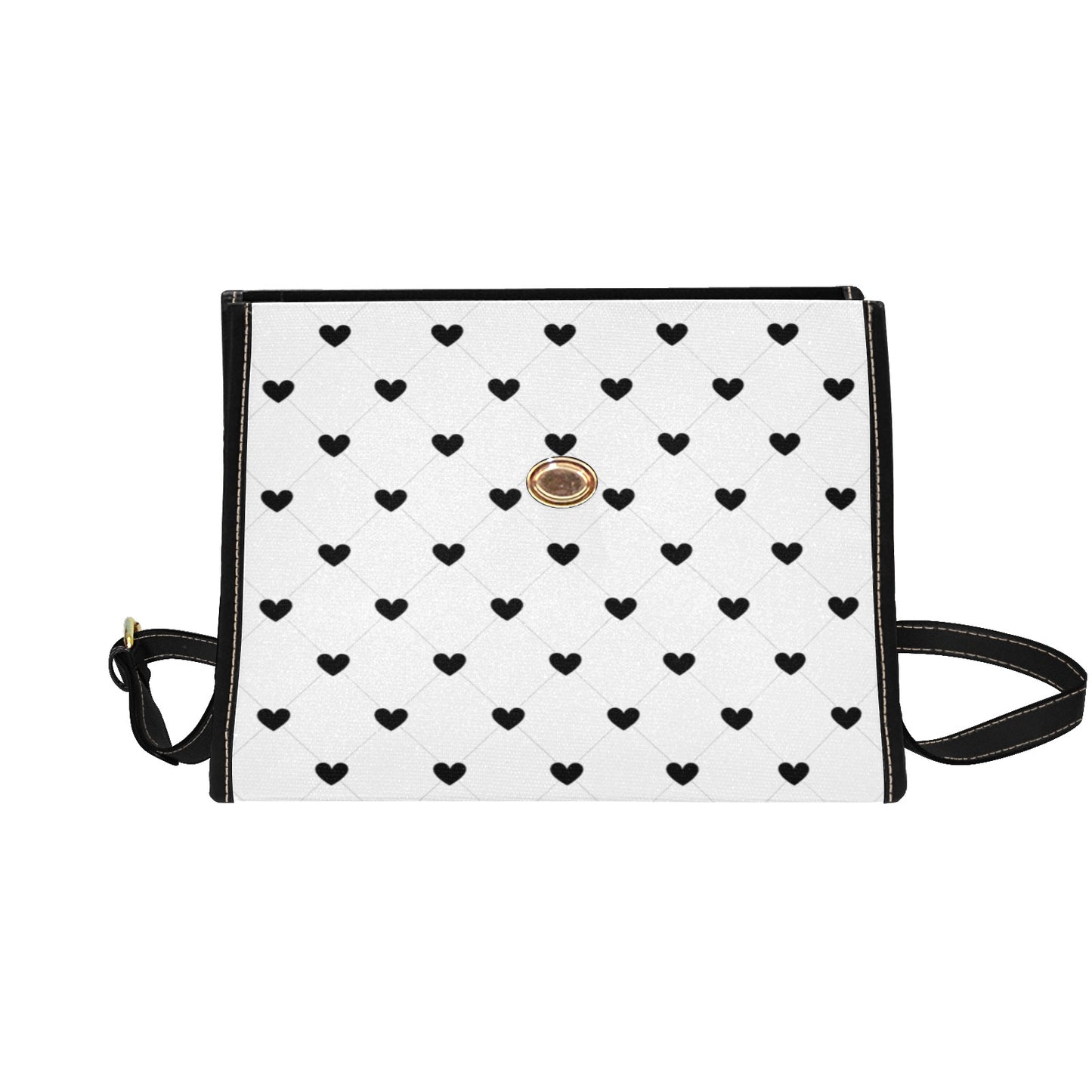 Elegante Damenhandtasche mit Herzmuster