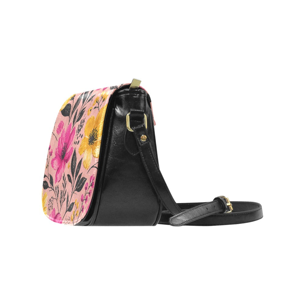 Damen Umhängetasche mit Blumenmuster