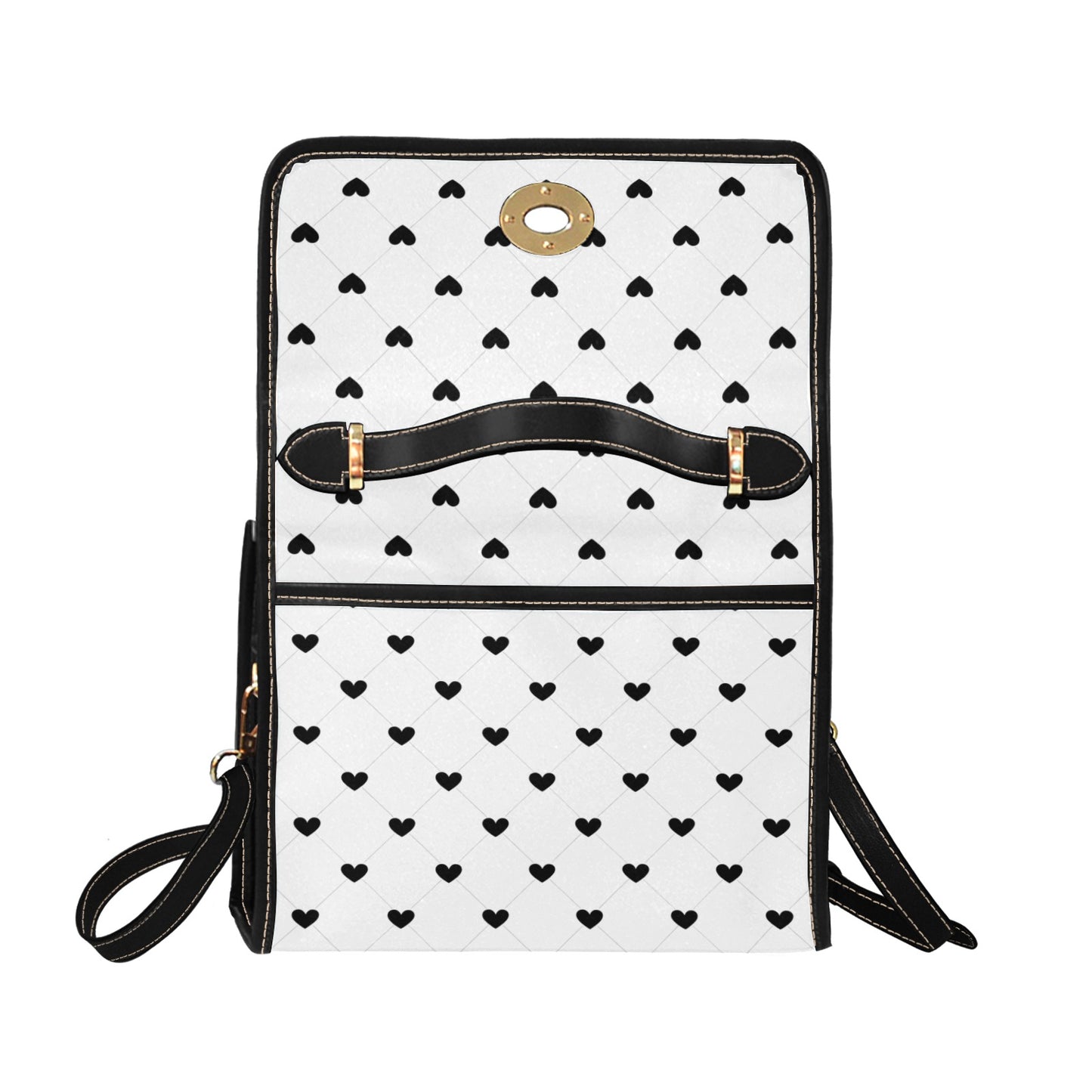 Elegante Damenhandtasche mit Herzmuster