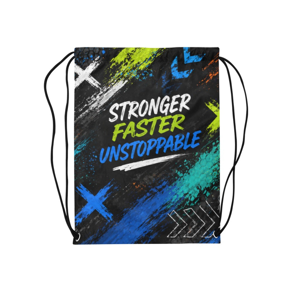 Sportlicher Kordelzugbeutel - Stronger Faster Unstoppable