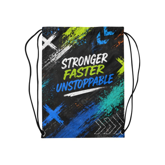 Sportlicher Kordelzugbeutel - Stronger Faster Unstoppable