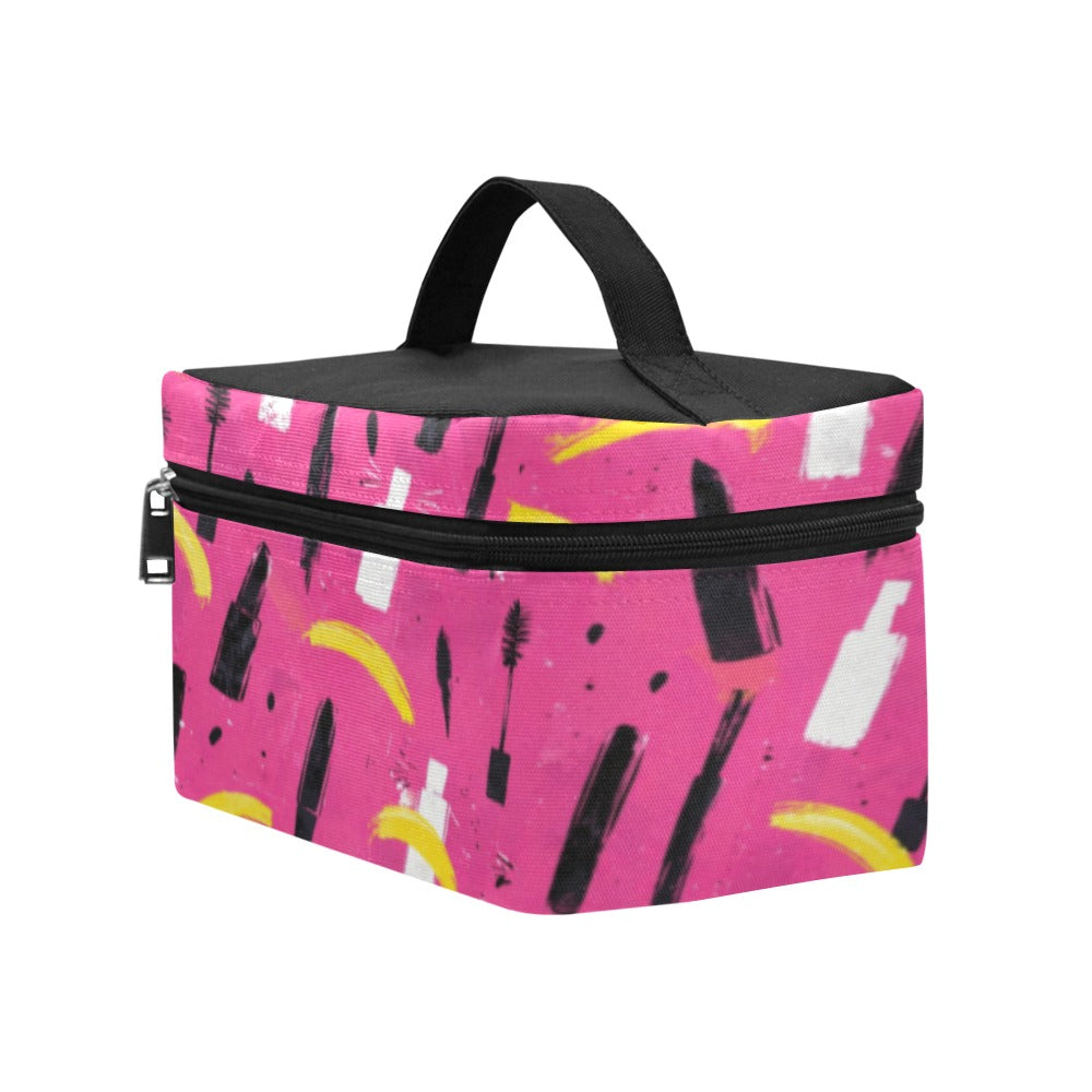 Kosmetiktasche „Pink Beauty“ mit Reißverschluss (Groß)
