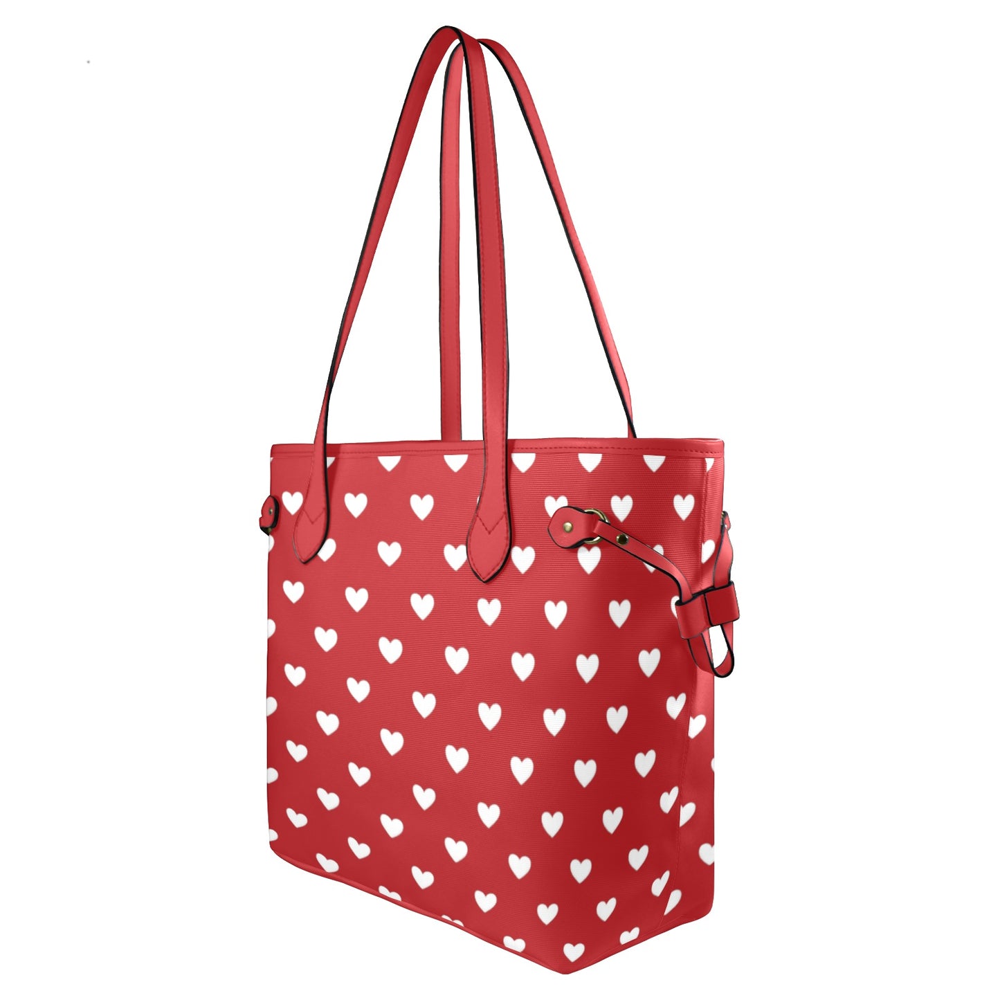 Damen Schultertasche mit Herzmuster