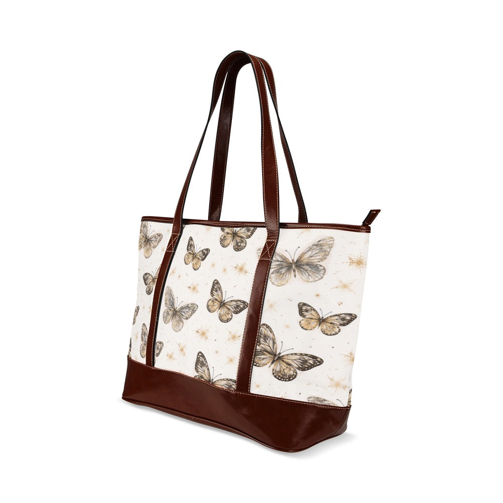 Elegante Tragetasche mit Schmetterlings muster – Wasserdichte Tote Bag