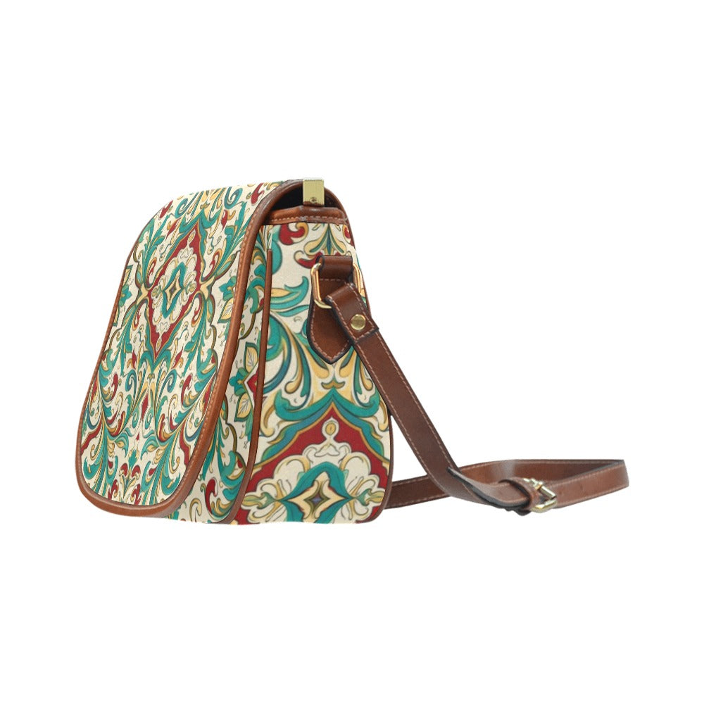 Elegante Damen Crossbody-Tasche im Vintage-Ornament-Design