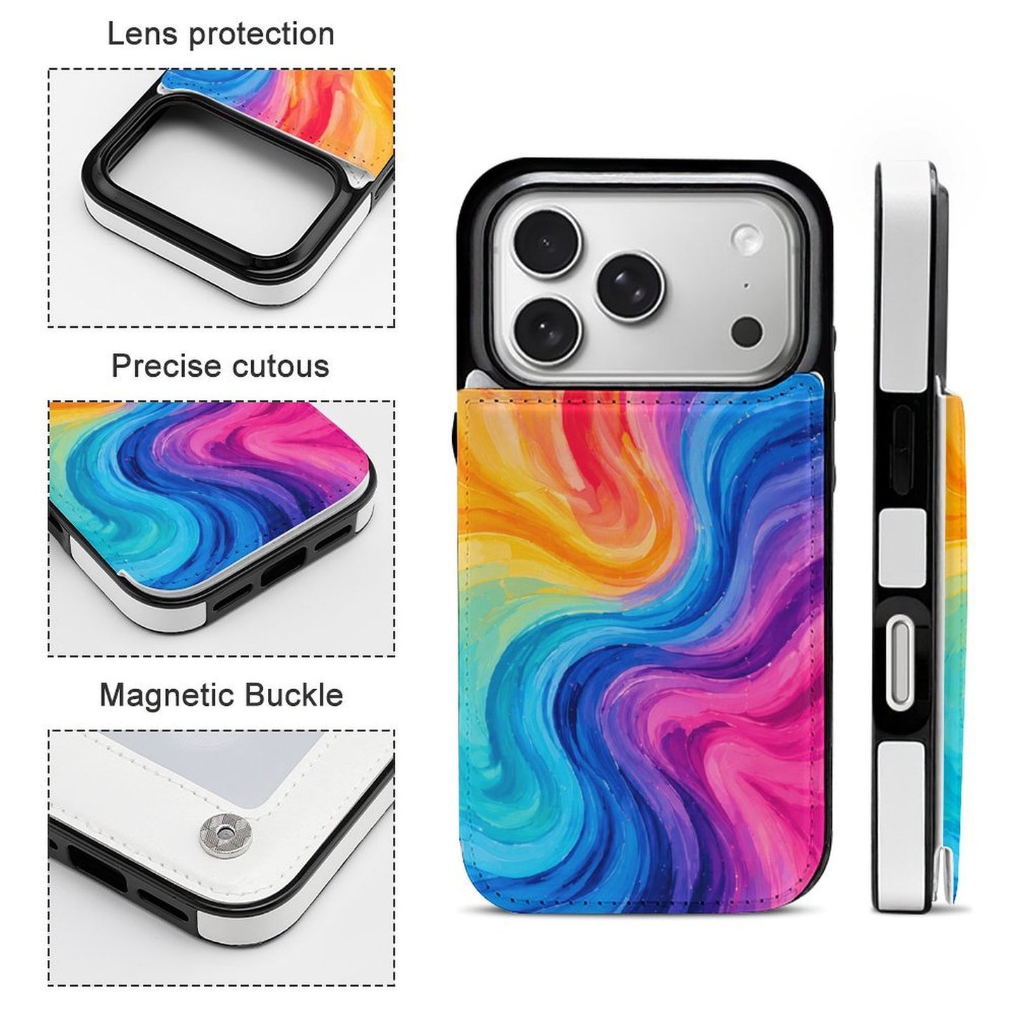 Klapphülle für iPhone 17 Pro mit Kartenfächern