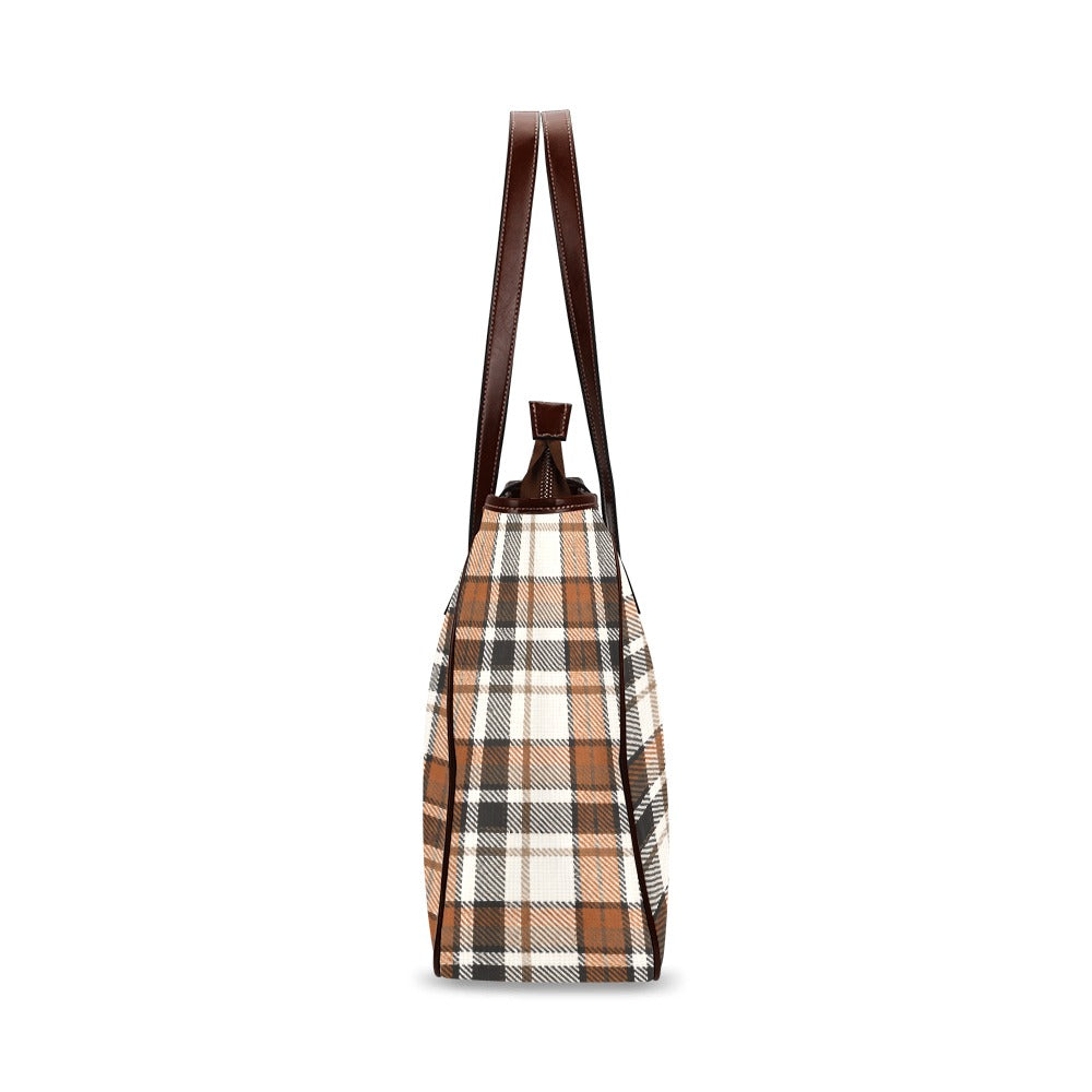 Klassische Tote Bag aus wasserdichtem Material mit Karomuster