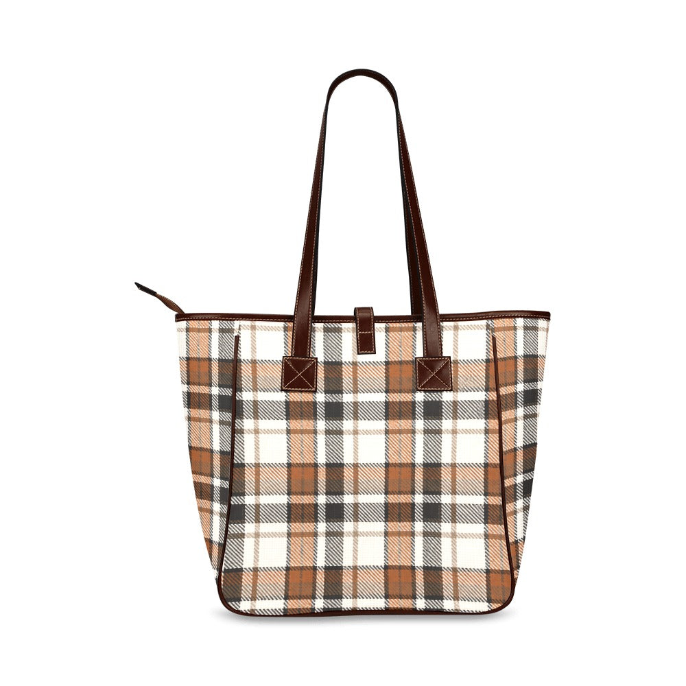Klassische Tote Bag aus wasserdichtem Material mit Karomuster