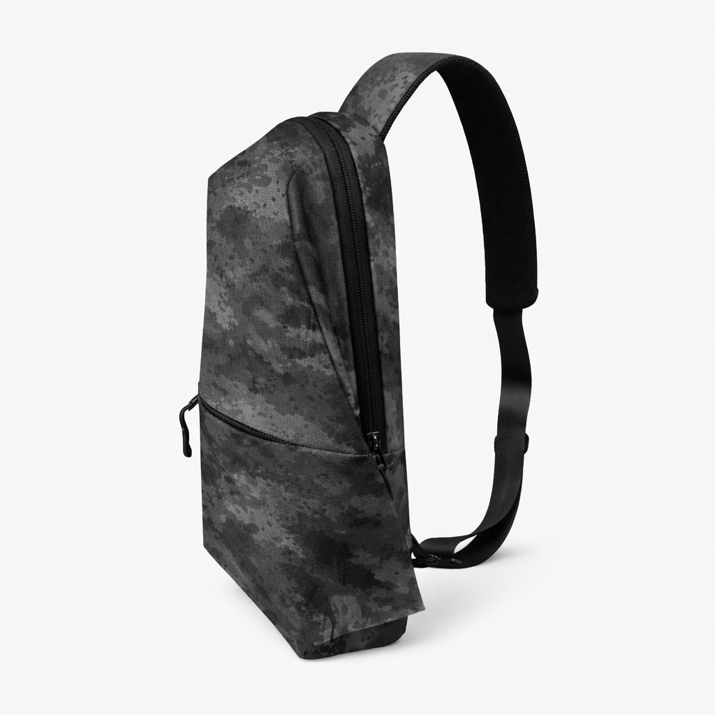 Herren Brusttasche im grauen Camouflage-Design