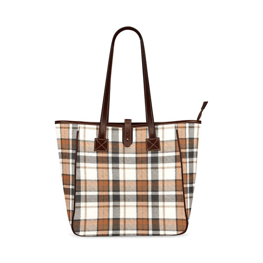 Klassische Tote Bag aus wasserdichtem Material mit Karomuster