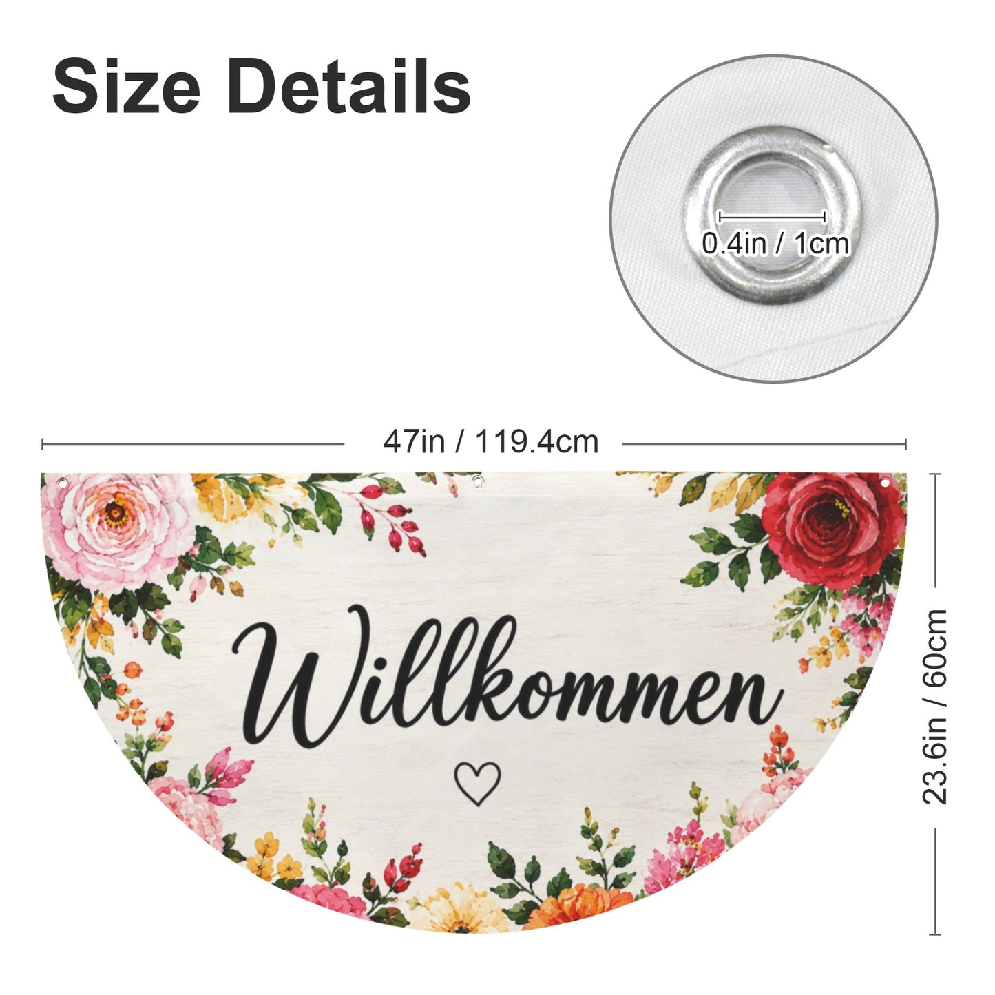 Personalisierbare Blumen Gartenflagge