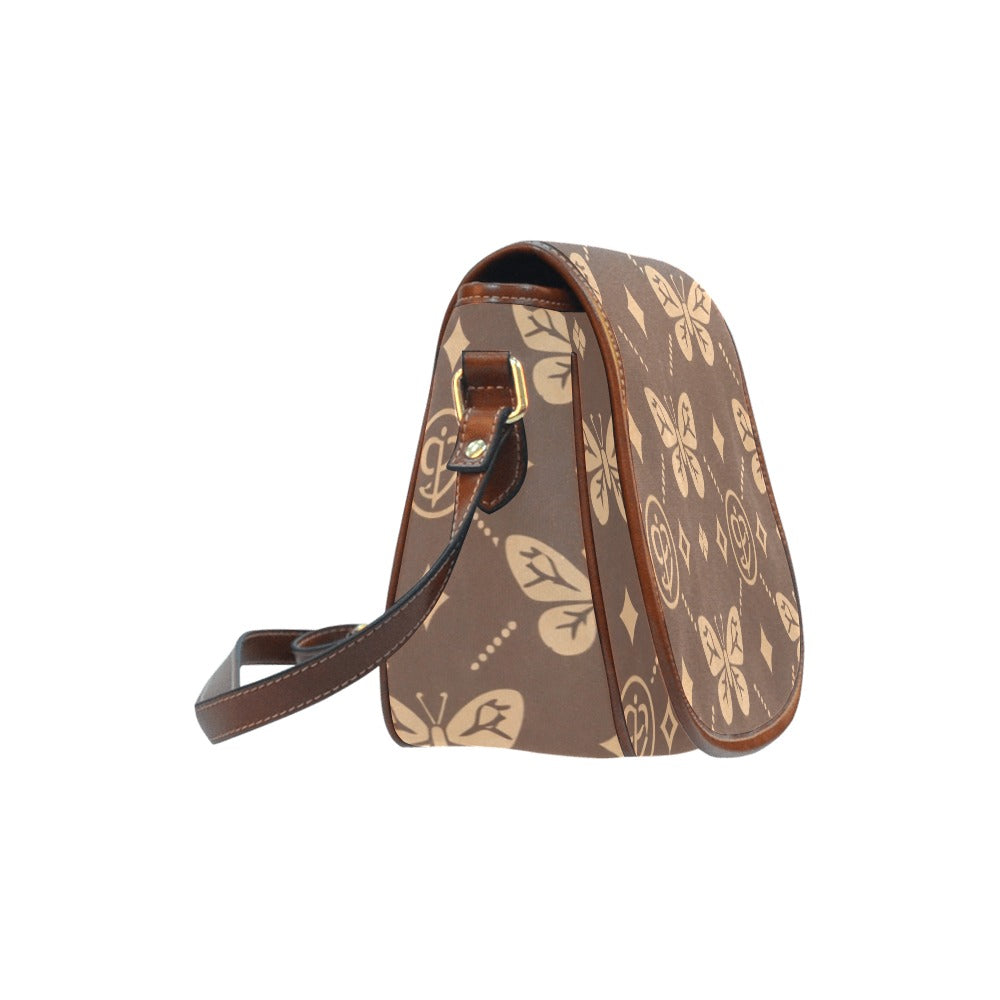 Elegante Saddle Bag mit Schmetterlingsmuster