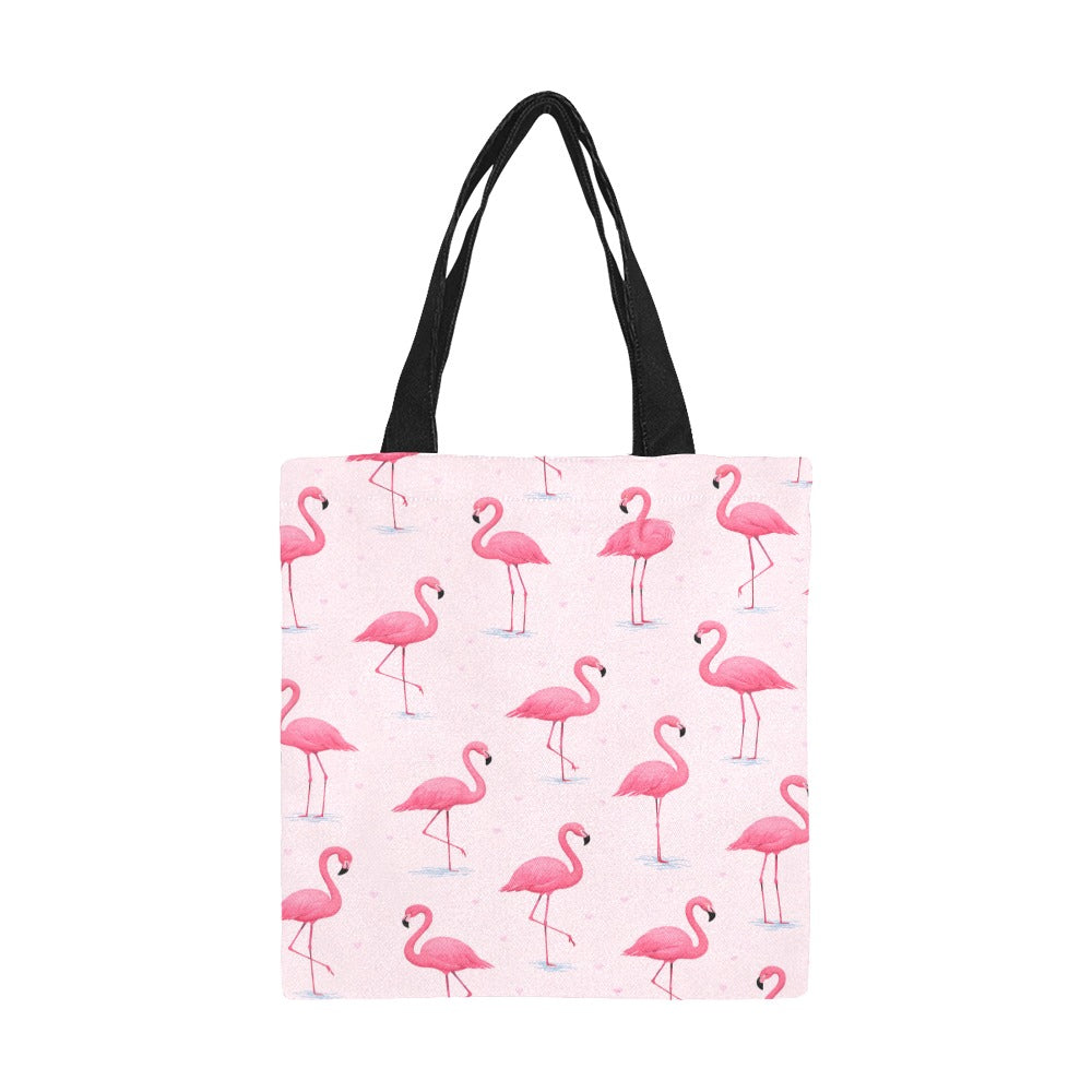 Rosa Tote Bag mit Flamingos