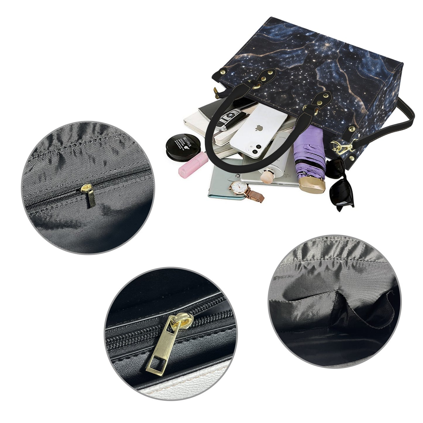 Damen Handtasche mit Galaxy-Design