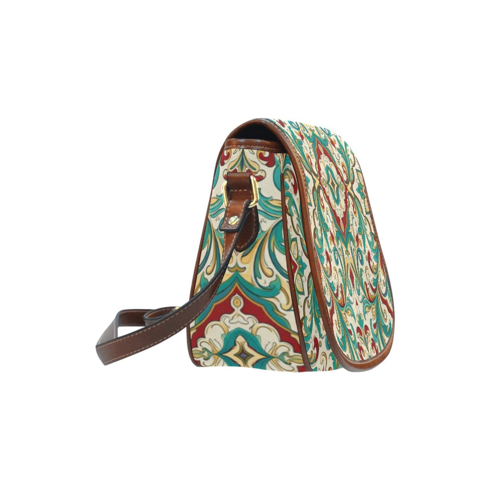 Elegante Damen Crossbody-Tasche im Vintage-Ornament-Design