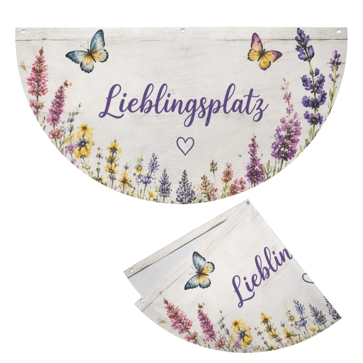 Lieblingsplatz Dekoflagge im Landhausstil