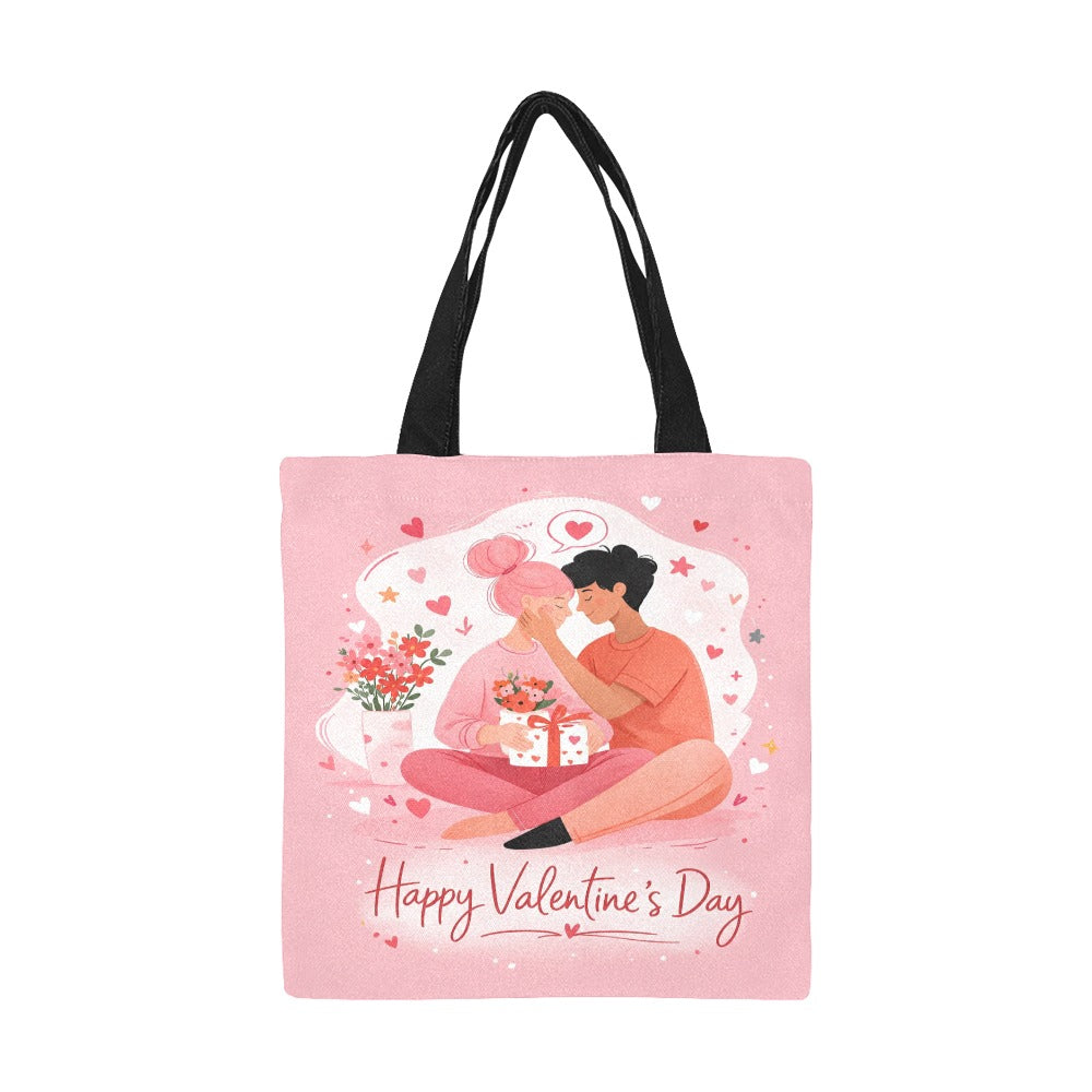 Valentinstag Canvas Tragetasche – Süßes Paar Design