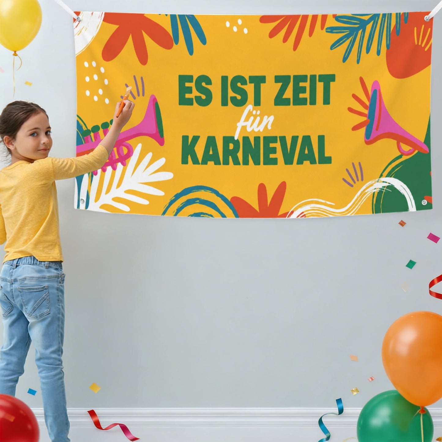Personalisiertes Banner mit eigenem Text | 71×35 Zoll