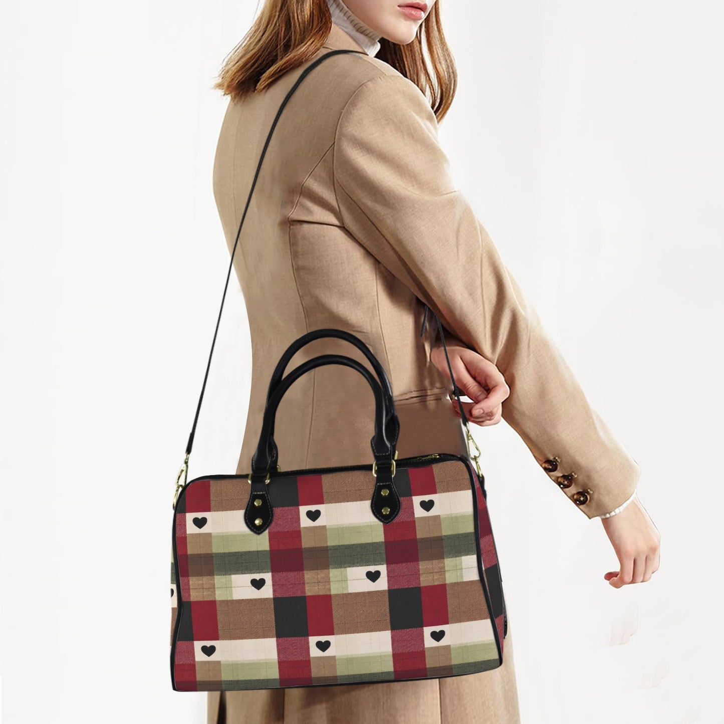 Kleine Reisetasche mit Karomuster – Stilvoll & Vielseitig