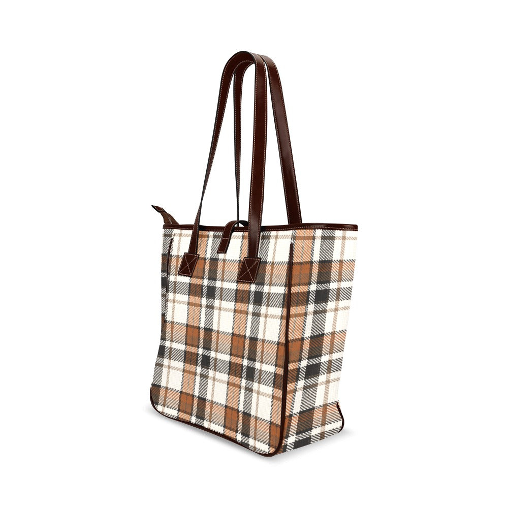 Klassische Tote Bag aus wasserdichtem Material mit Karomuster
