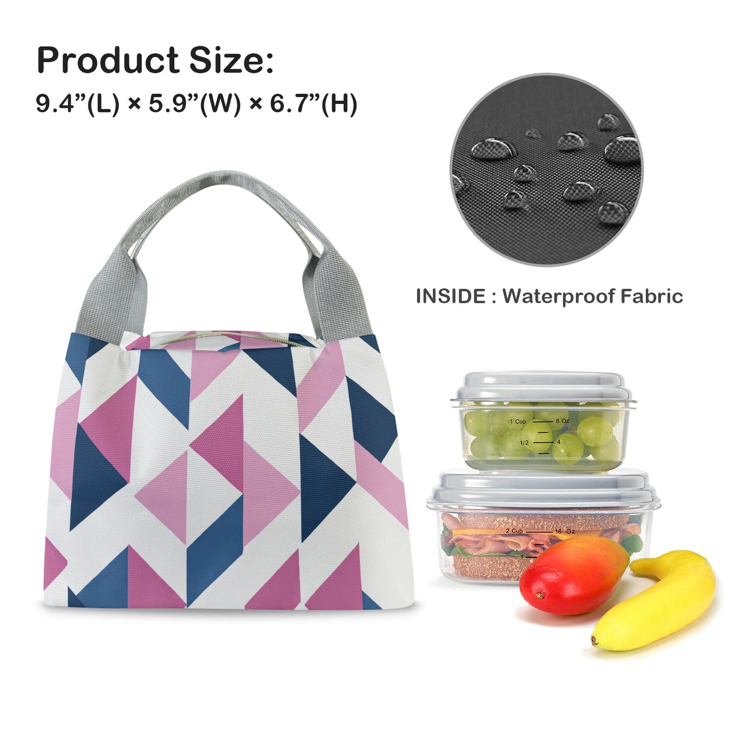 Geometrische Lunchtasche – Kompakt & Modern