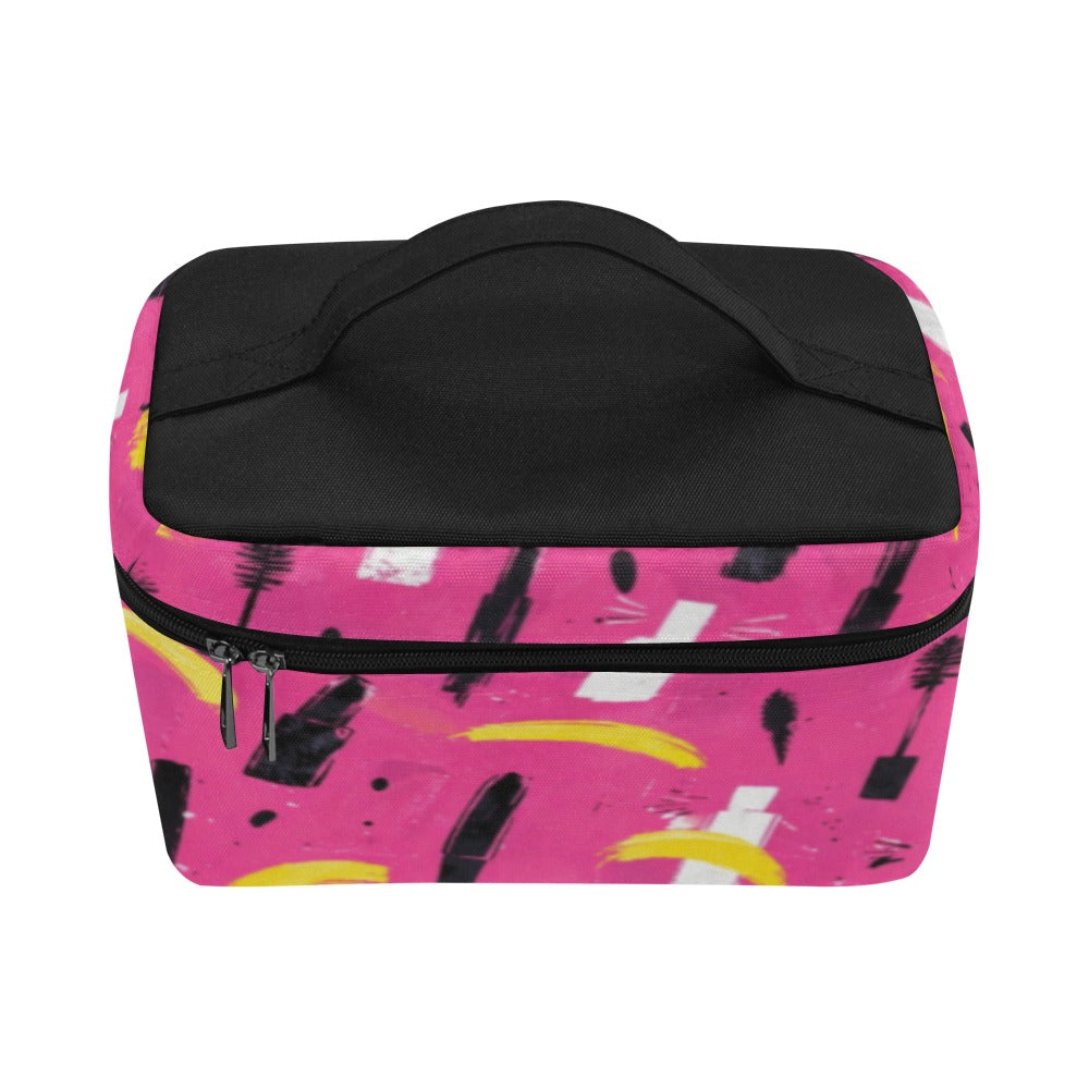 Kosmetiktasche „Pink Beauty“ mit Reißverschluss (Groß)