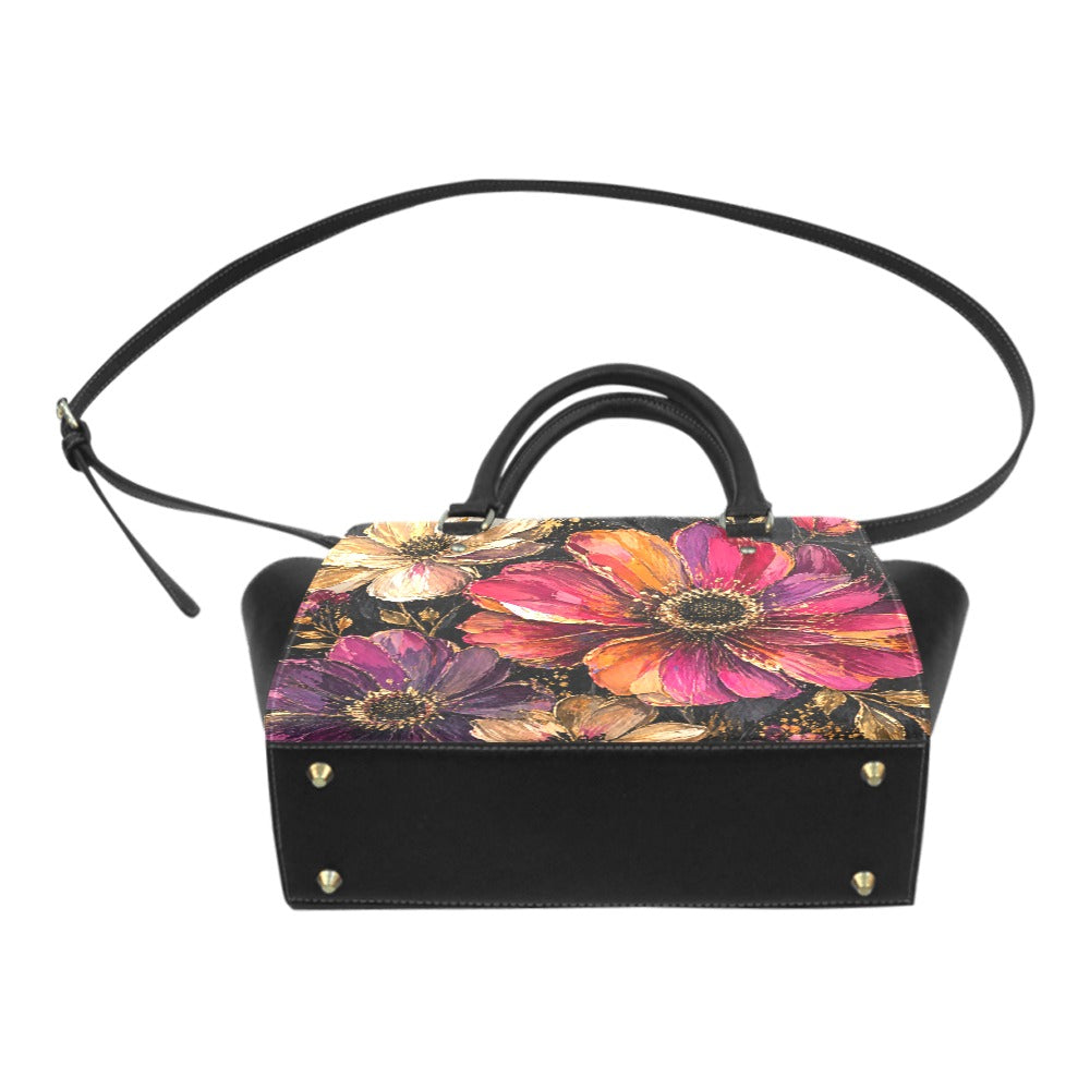Damen Handtasche mit floralem Design – elegante Schultertasche