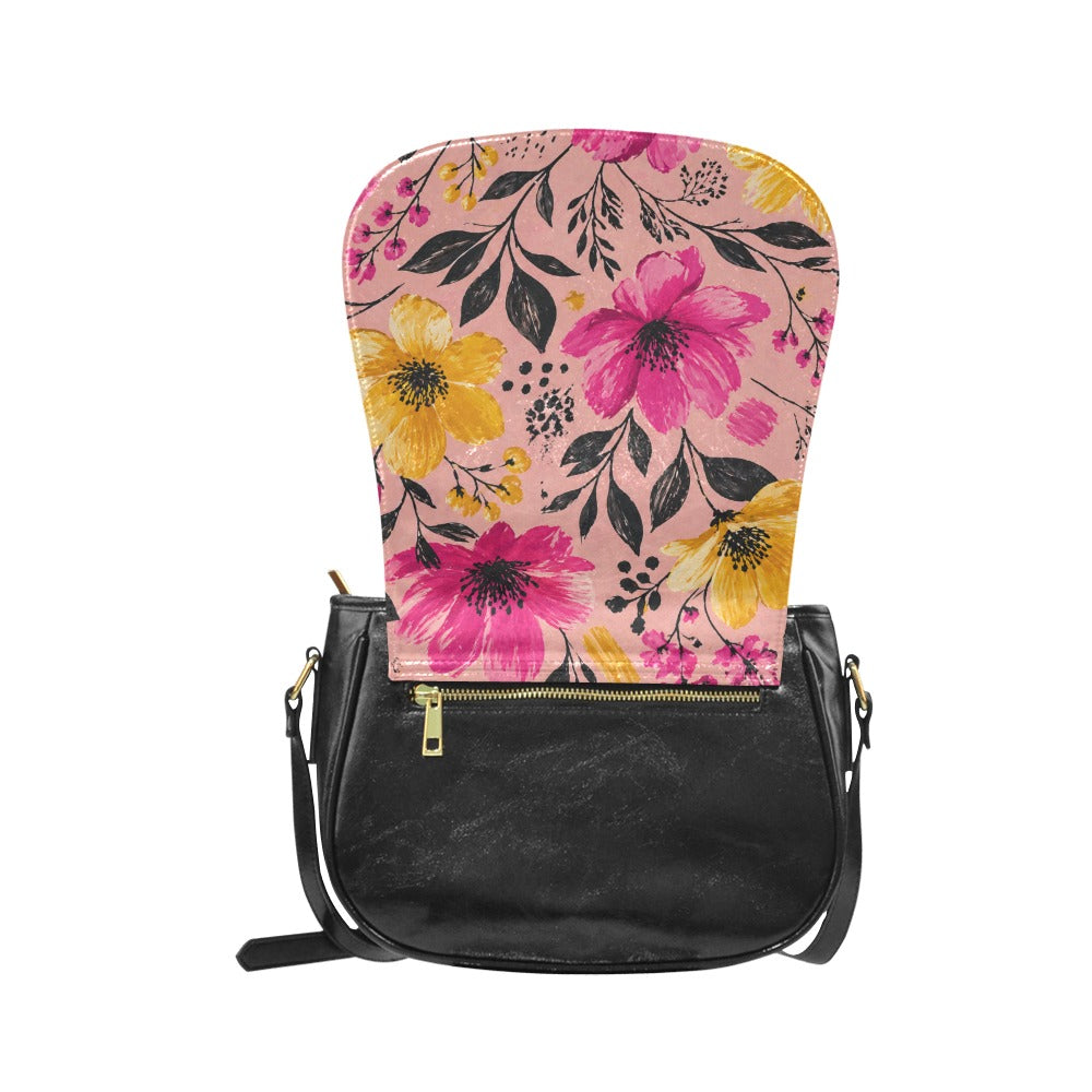 Damen Umhängetasche mit Blumenmuster