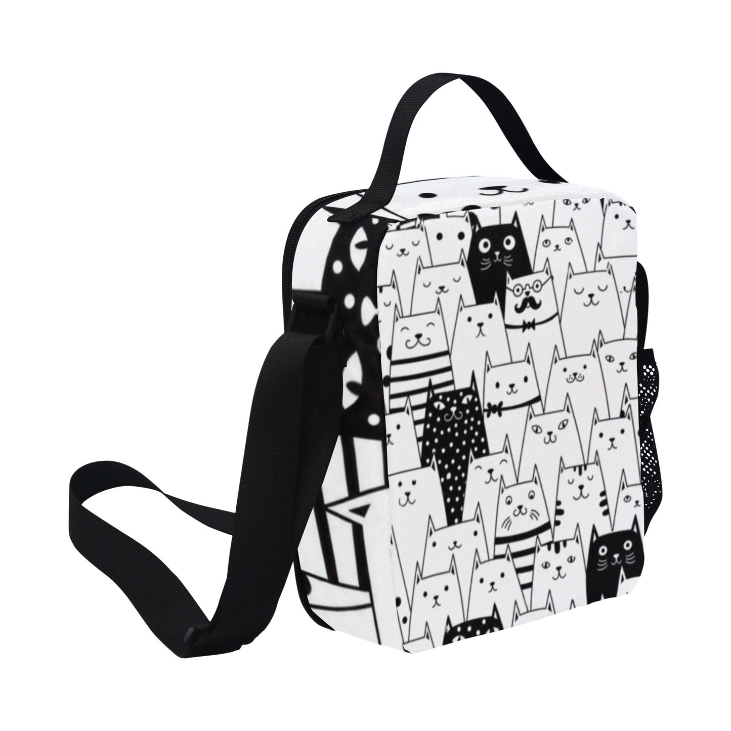 Kinder Lunch-Tasche mit Katzenmotiv – Isolierte Crossbody Tasche