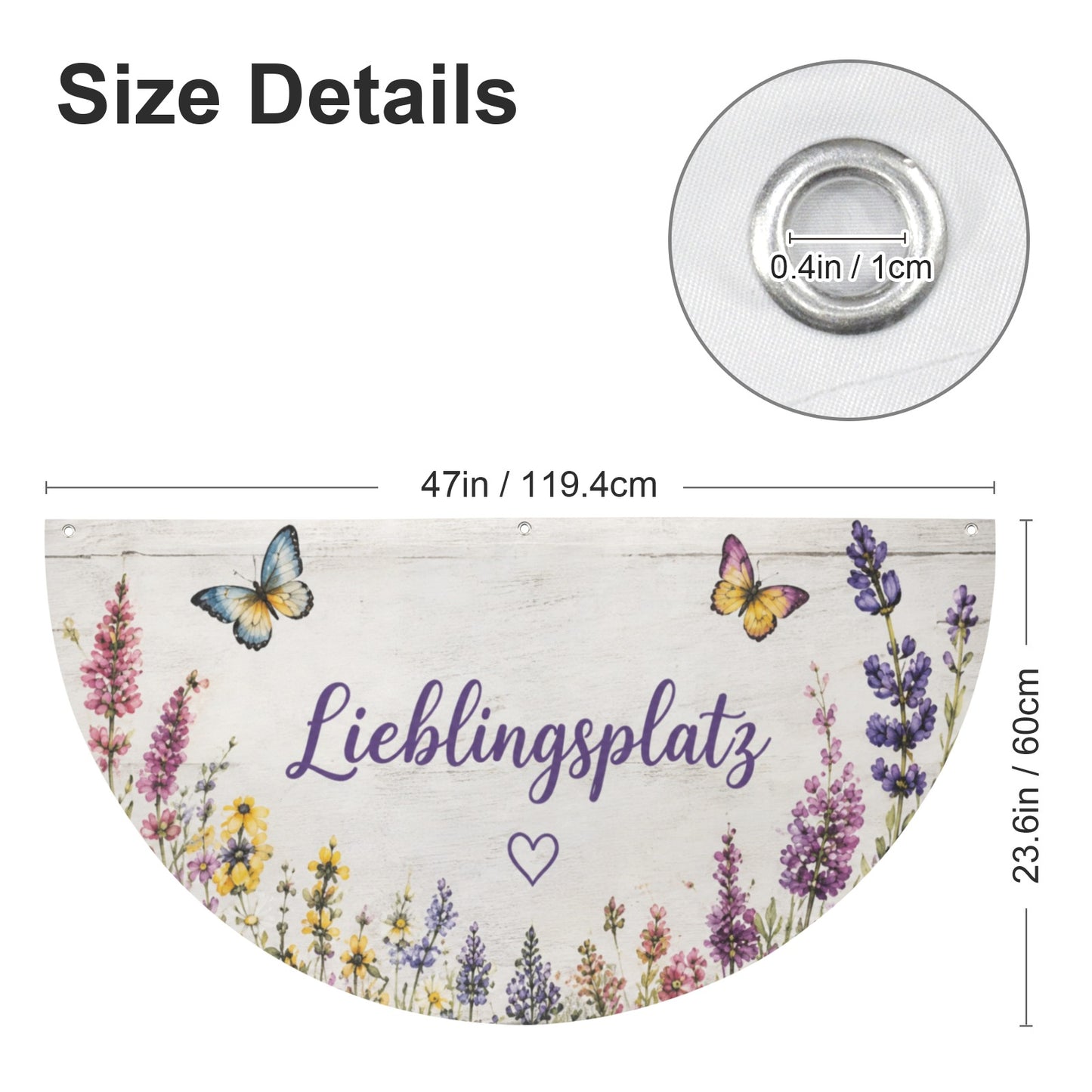 Lieblingsplatz Dekoflagge im Landhausstil
