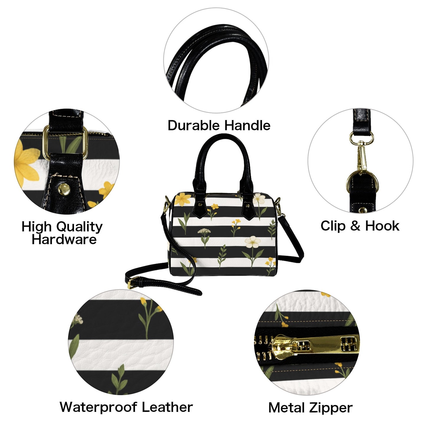 Damen Handtasche mit Blumenmuster