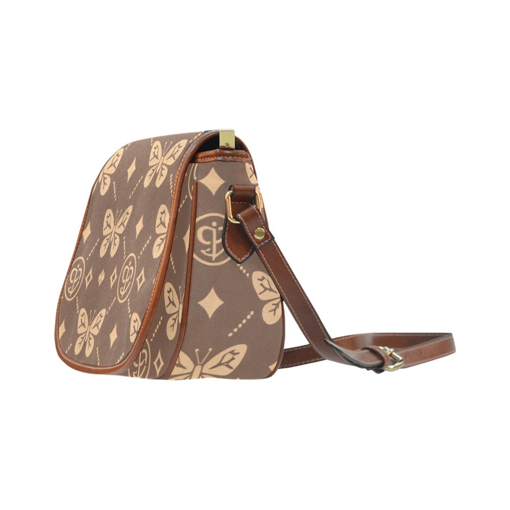 Elegante Saddle Bag mit Schmetterlingsmuster