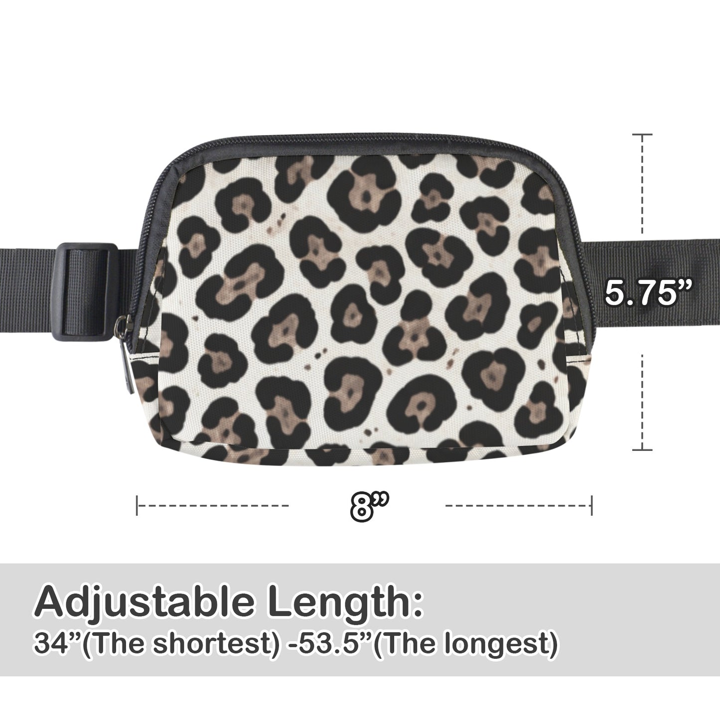 Kleine Gürteltasche mit Leo-Print