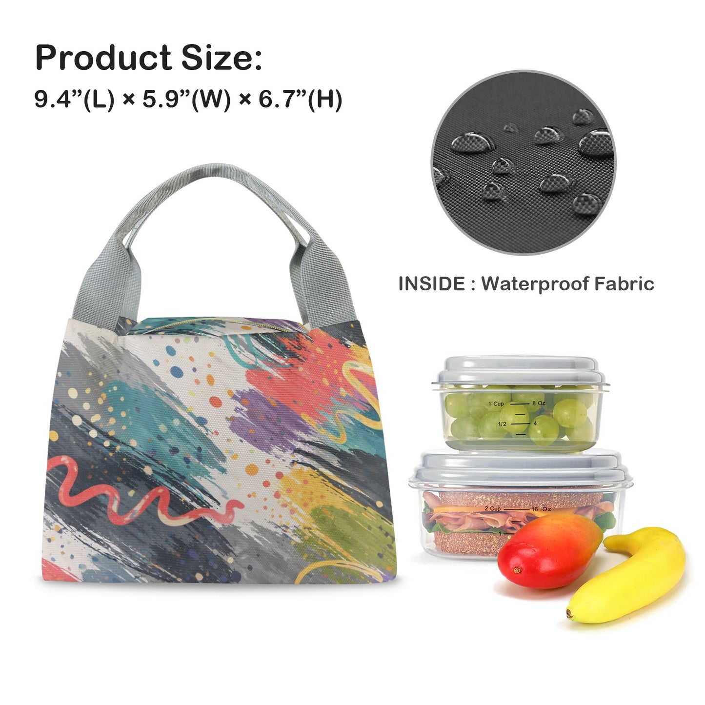 Bunte Lunchtasche – Kompakt & Stylisch