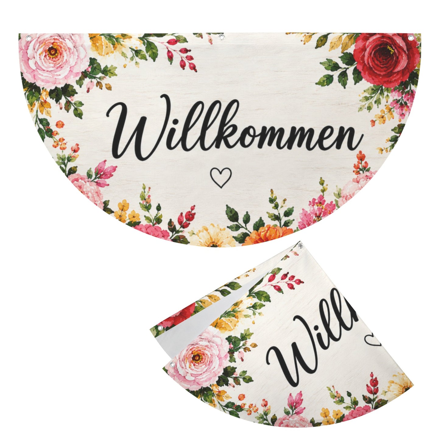 Personalisierbare Blumen Gartenflagge