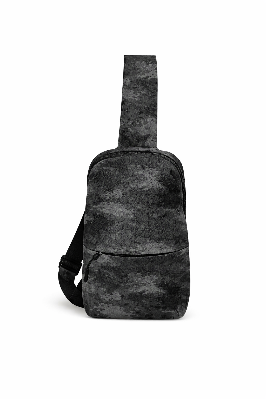 Herren Brusttasche im grauen Camouflage-Design