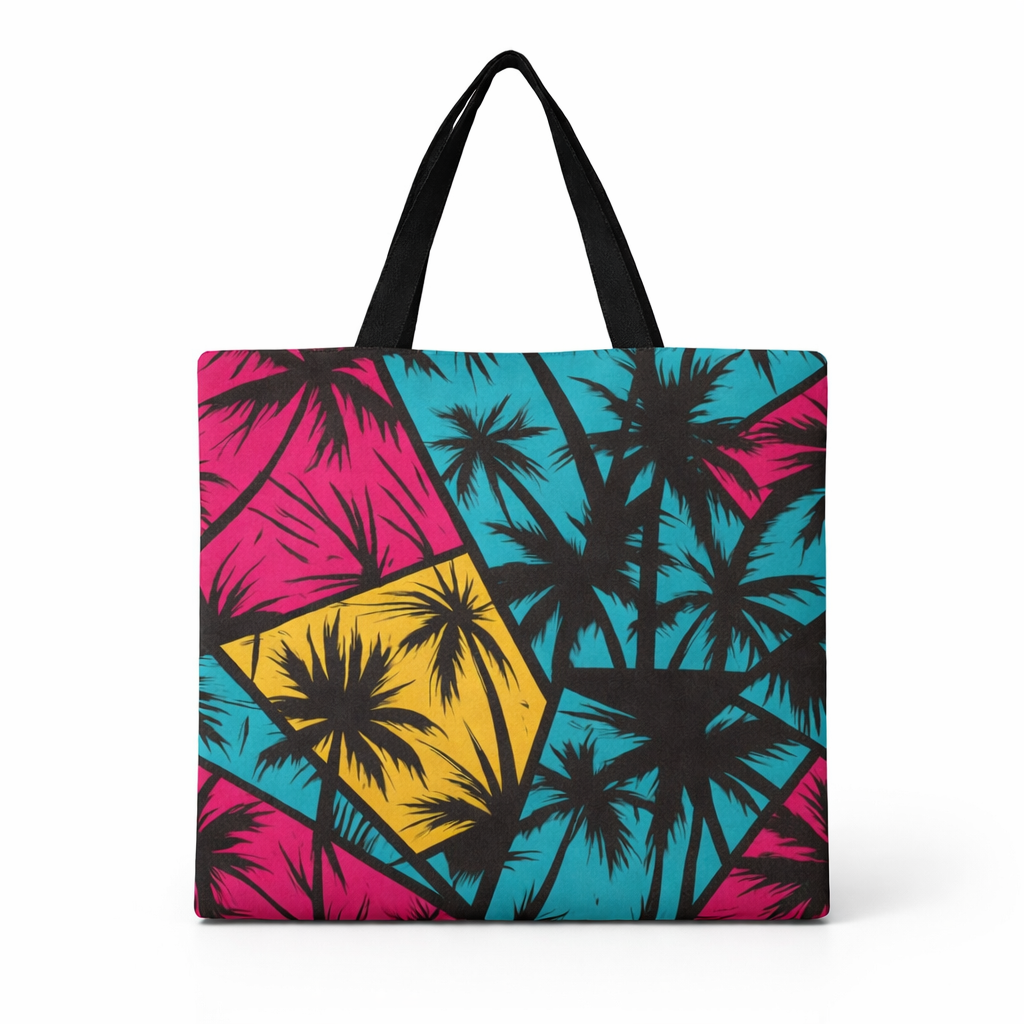 Stylische große Strandtasche mit Palmenprint
