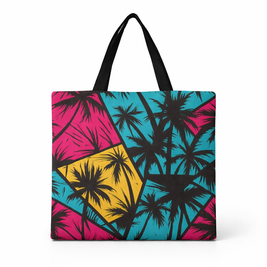 Stylische große Strandtasche mit Palmenprint