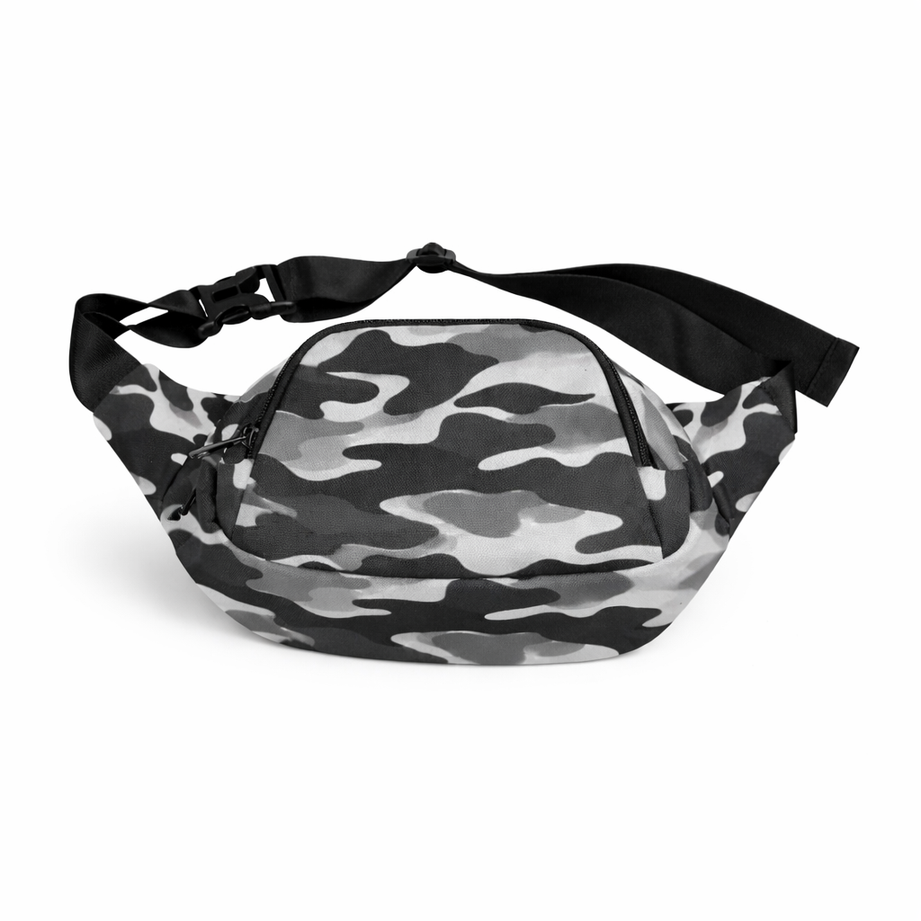 Bauchtasche mit schwarzem Camouflage-Muster
