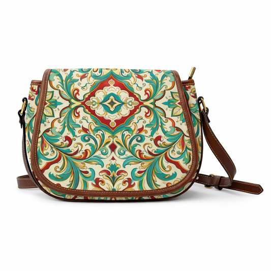 Elegante Damen Crossbody-Tasche im Vintage-Ornament-Design